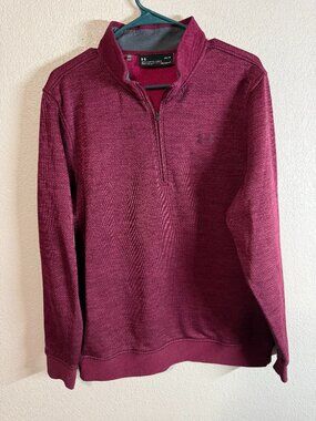Men's Under Armour ColdGear 1/2 Zip Pullover Maroon Size Large